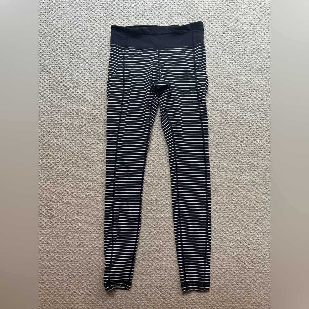 Lululemon Striped Black and White Leggings